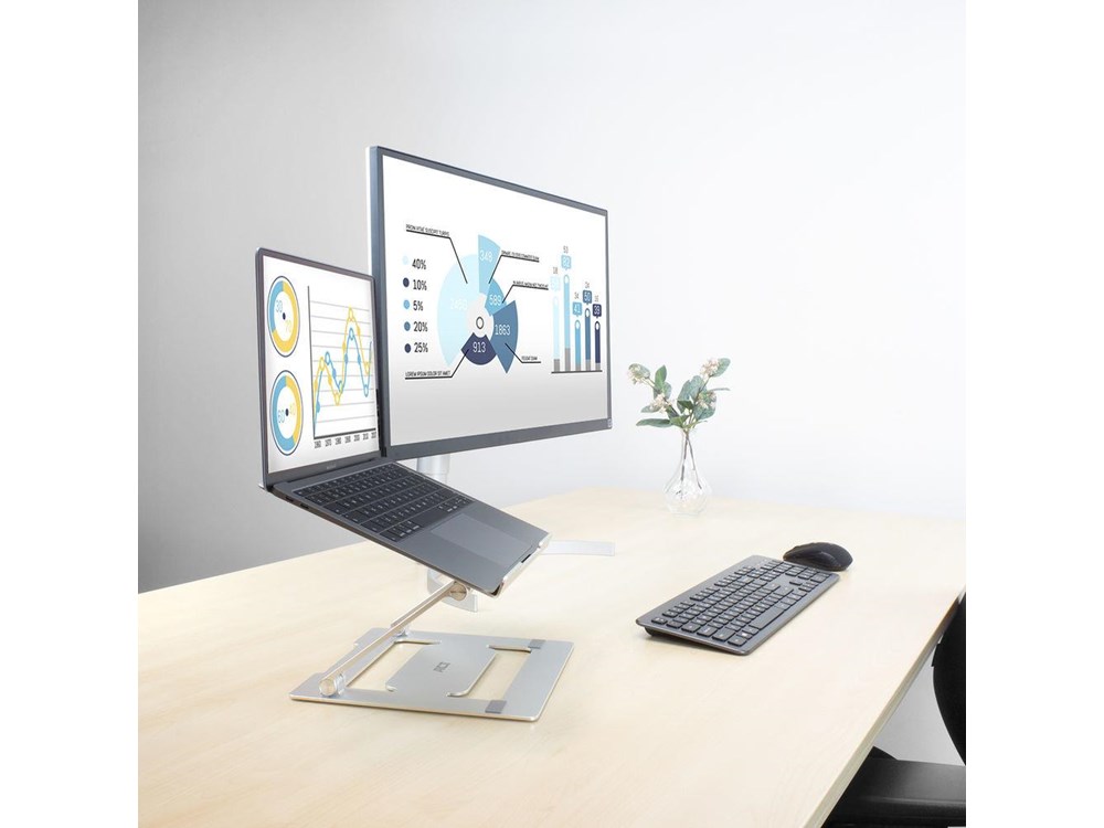 ACT opvouwbare laptop standaard - Grijs