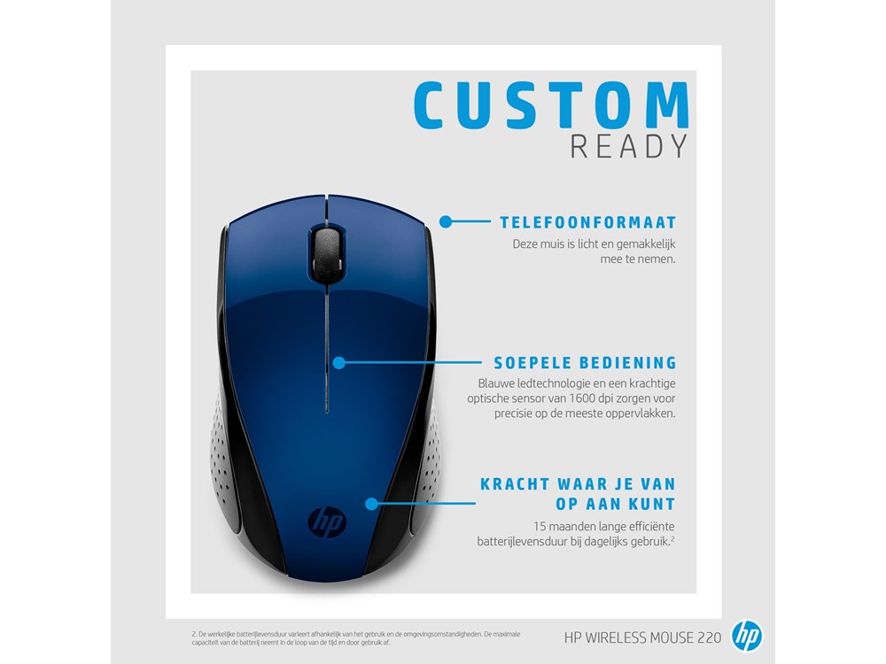 HP 220 - Optisch - Blauw