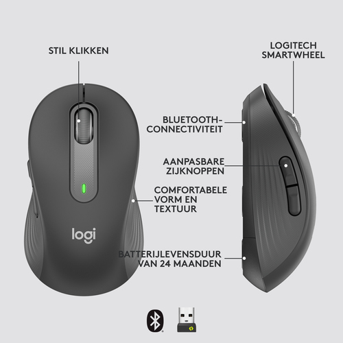Logitech Signature M650 - Optisch - Grafiet