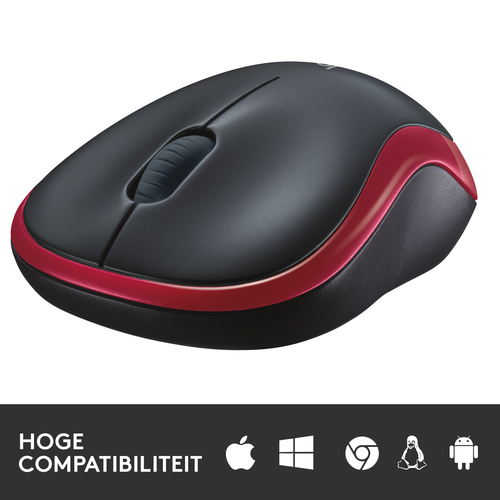 Logitech M185 - Optisch - Rood