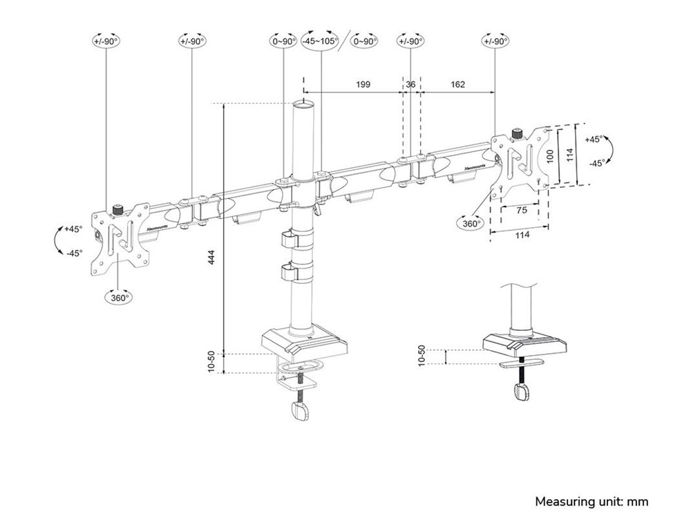 Neomounts Monitorarm - DS60-600BL2