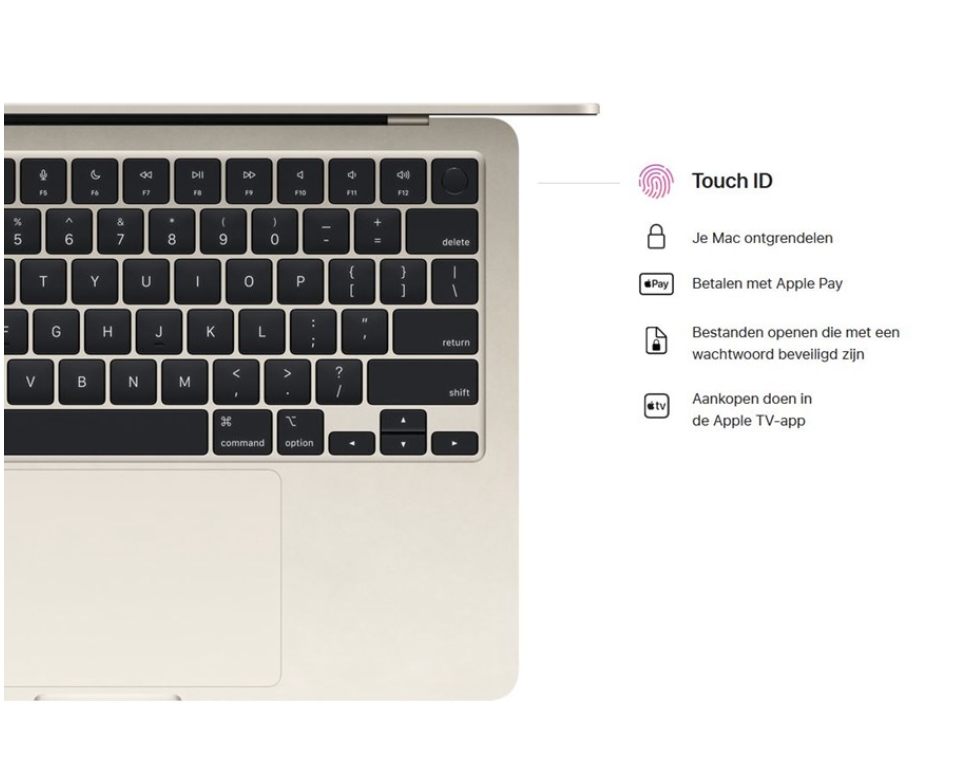 Apple MacBook Air (2022) 13.6 inch - M2 - 8 GB - 512 GB - Spacegrijs
