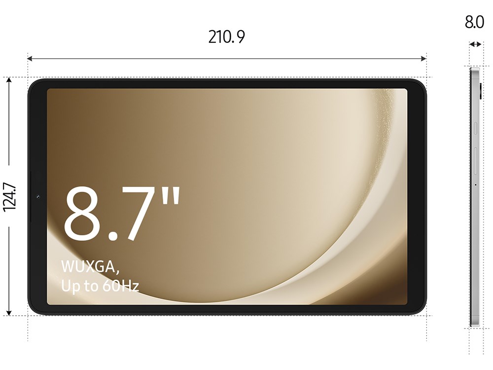 Samsung Galaxy Tab A9 - 8.7-inch - 128 GB - Wi-Fi - Zilver