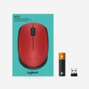 Logitech M330 Silent Plus - Rood