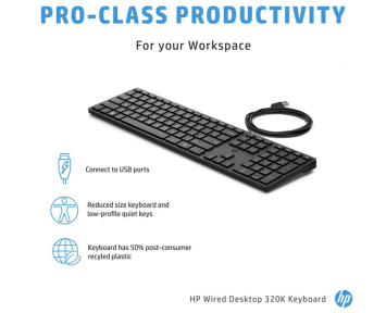 HP Desktop 320K toetsenbord met kabel