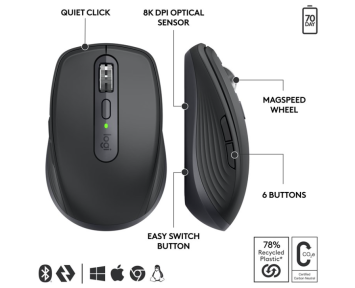 Logitech MX Anywhere 3S for Business - Grafiet - Laser